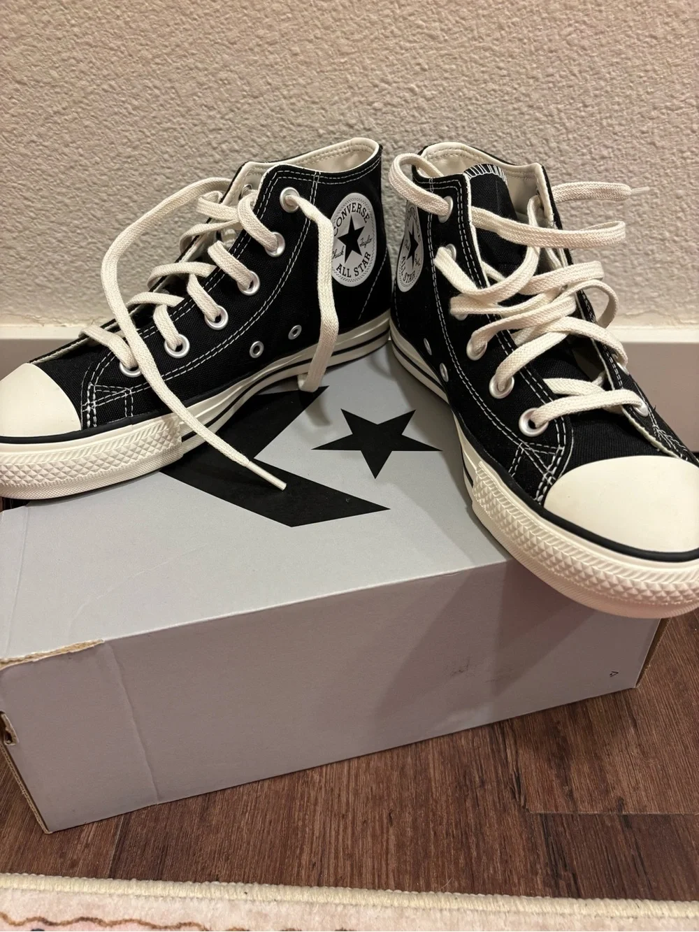 Converse Kids Black & White High Top Sneakers